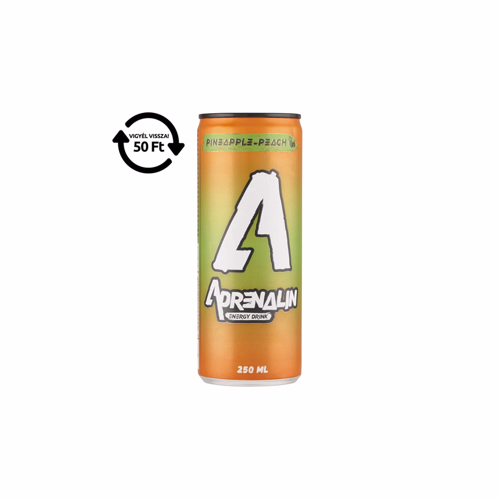 Energiaital ADRENALIN Ananász-őszibarack 0,25L DRS