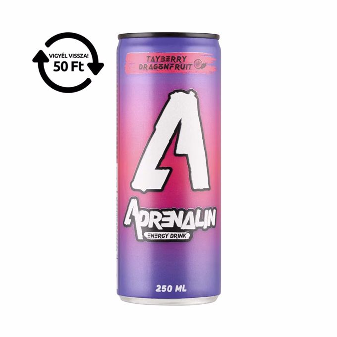 Energiaital ADRENALIN Szedermálna-sárkánygyümölcs 0,25L DRS