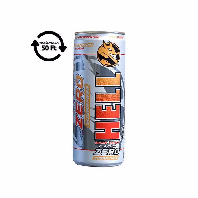 Energiaital HELL Zero White peach 0,25L DRS