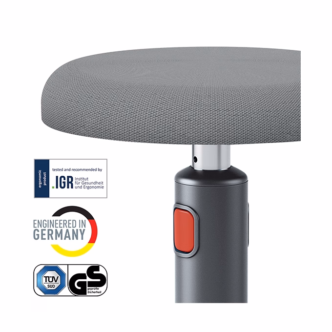 Ergonomikus ülő/álló szék LEITZ Ergo Cosy Active bársony szürke