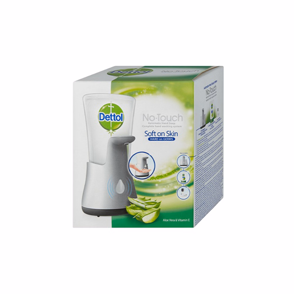 Érintés nélküli antibakteriális kézmosó készülék+utántöltő DETTOL aloe verás 250ml
