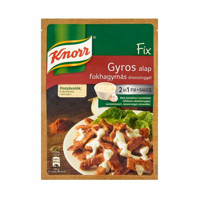 Ételalap KNORR Fix Gyros fokhagymás dresszinggel 40 g