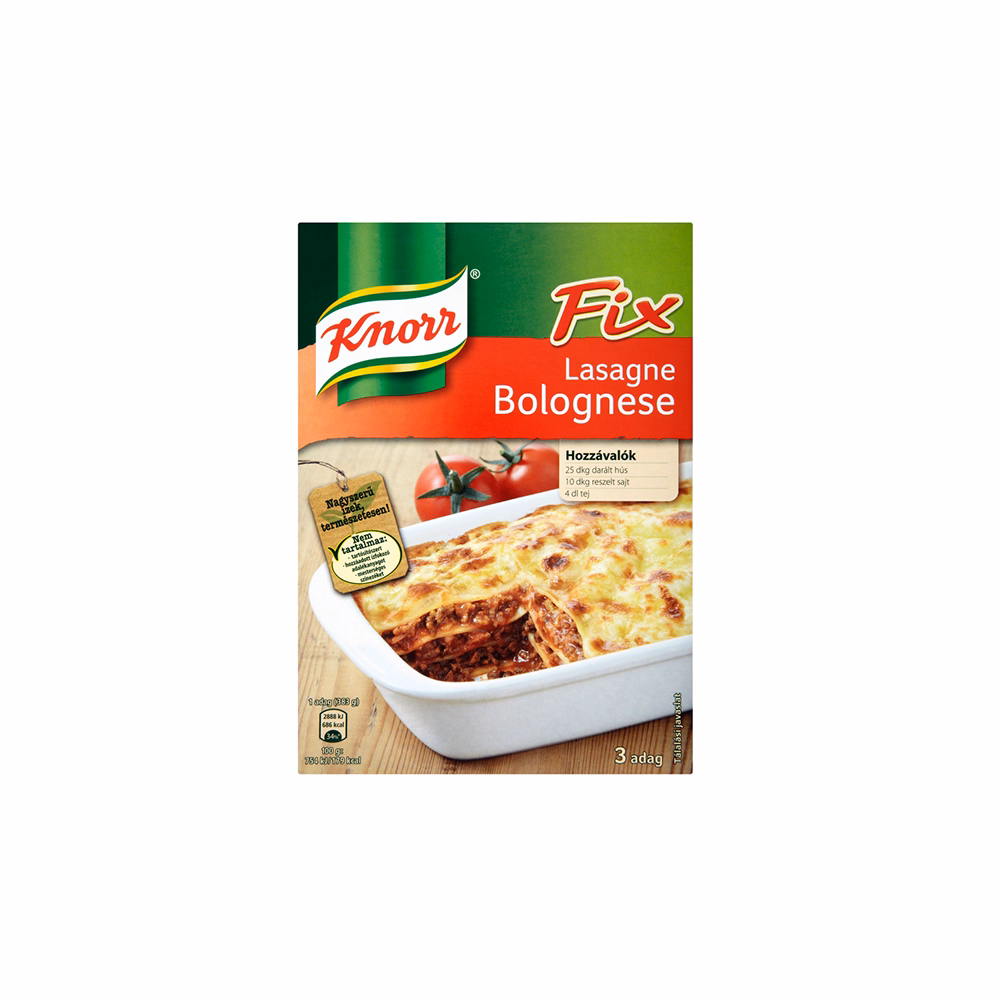 Ételalap KNORR Fix Lasagne Bolognese 205 g