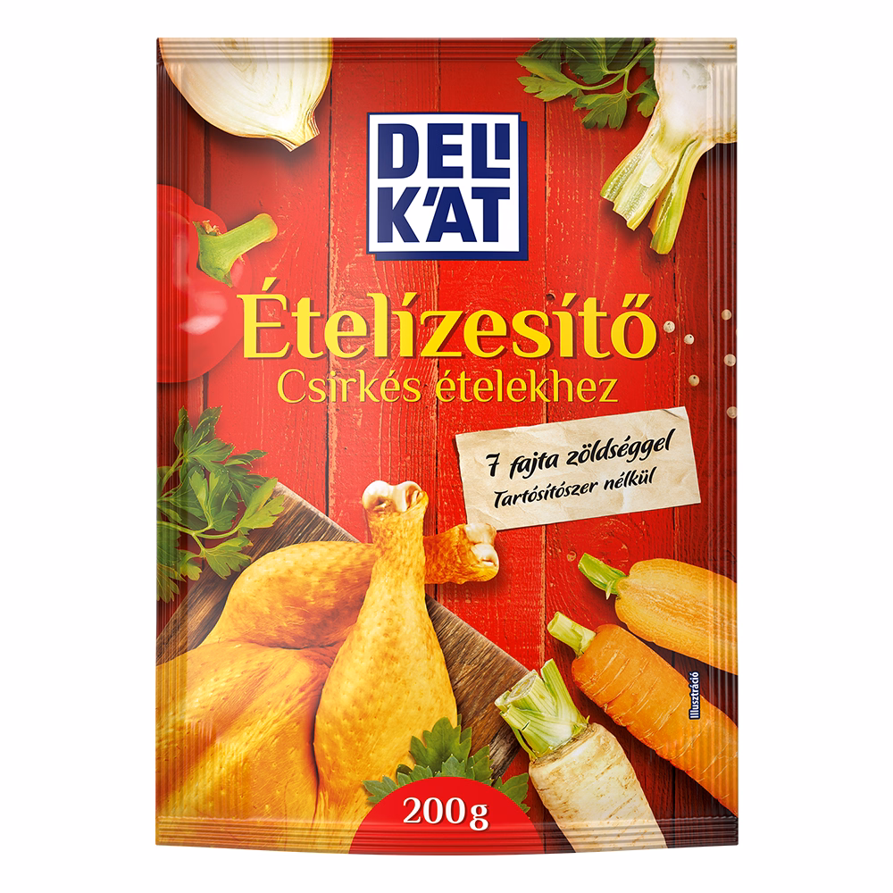 Ételízesítő DELIKÁT jódozott sóval csirkés ételekhez 200 g
