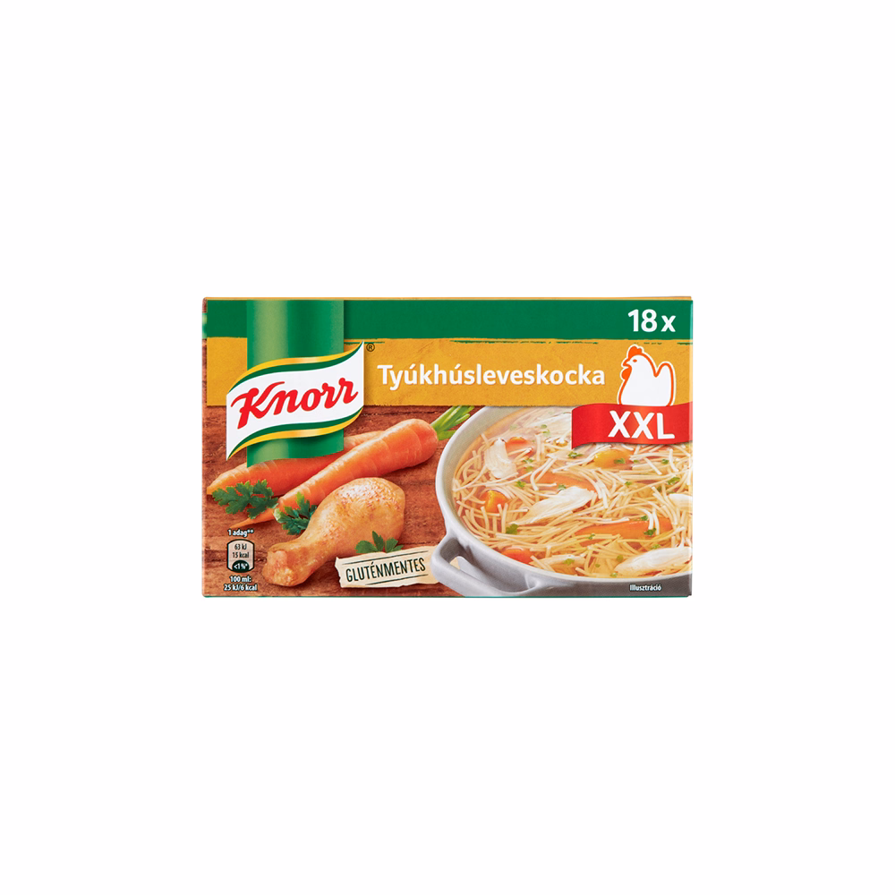 Ételízesítő KNORR Tyúkhúsleveskocka 180 g Ételízesítő KNORR Tyúkhúsleveskocka 180 g