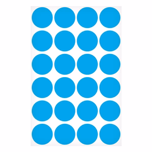 Etikett AVERY 3005 jelölőpont 18mm kék 96 darabos