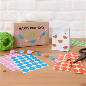 Etikett AVERY 3005 jelölőpont 18mm kék 96 darabos