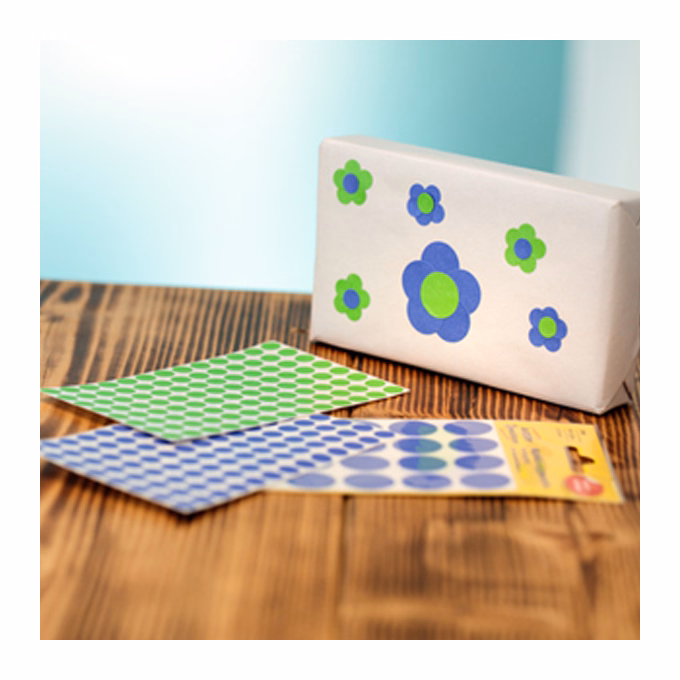 Etikett AVERY 3005 jelölőpont 18mm kék 96 darabos