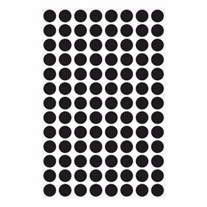 Etikett AVERY 3009 jelölőpont 8mm fekete 416 darabos