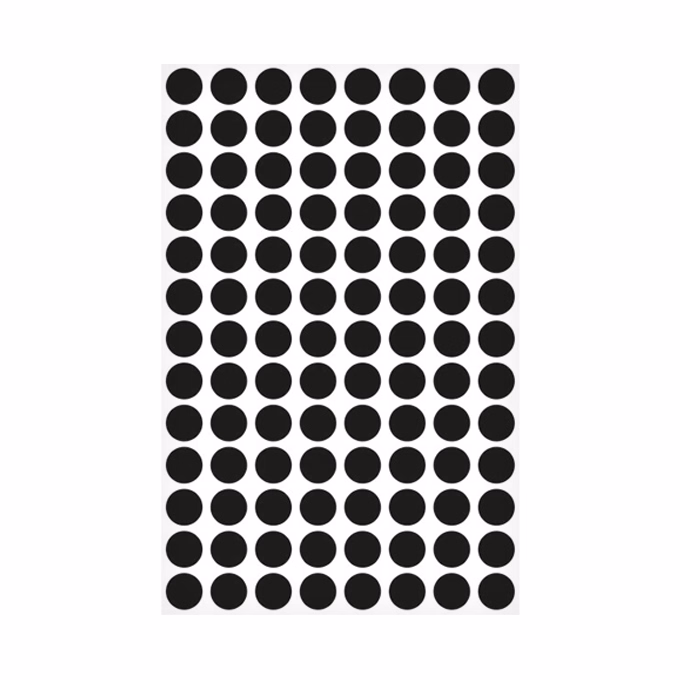 Etikett AVERY 3009 jelölőpont 8mm fekete 416 darabos