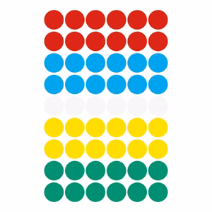 Etikett AVERY 3088 jelölőcimke 12mm 5 vegyes szín 270 címke/doboz 5 ív/doboz