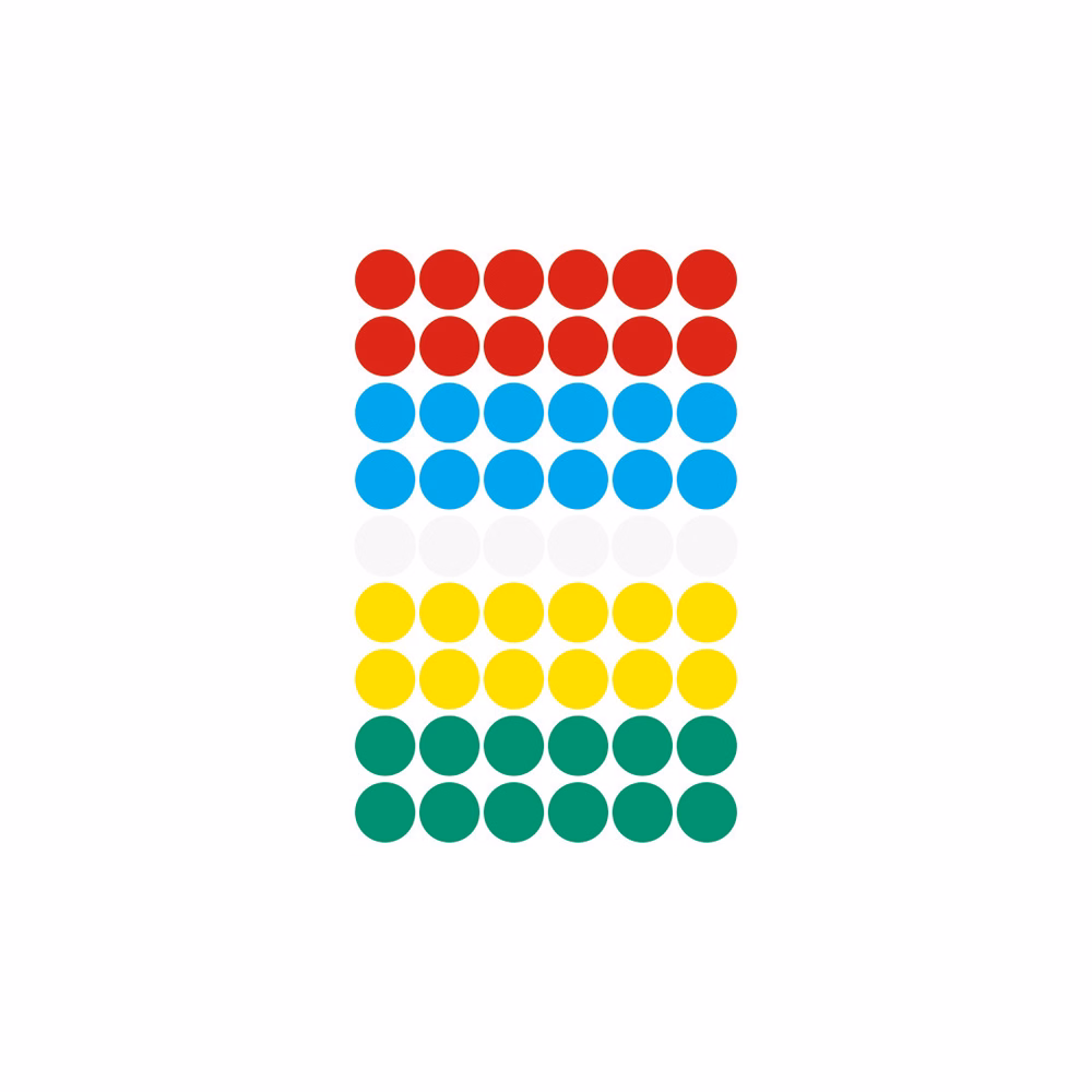 Etikett AVERY 3088 jelölőcimke 12mm 5 vegyes szín 270 címke/doboz 5 ív/doboz