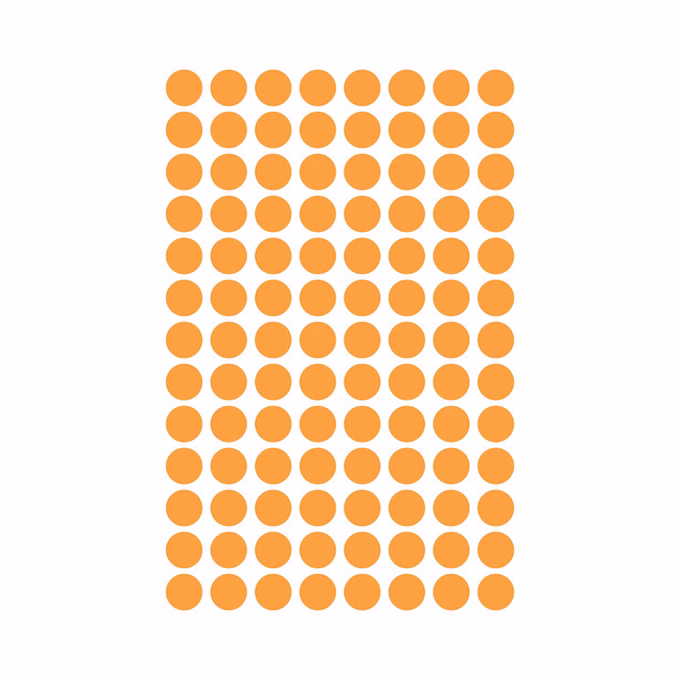 Etikett AVERY 3178 öntapadó jelölőpont neon sárga 8mm 416 jelölőpont/csomag