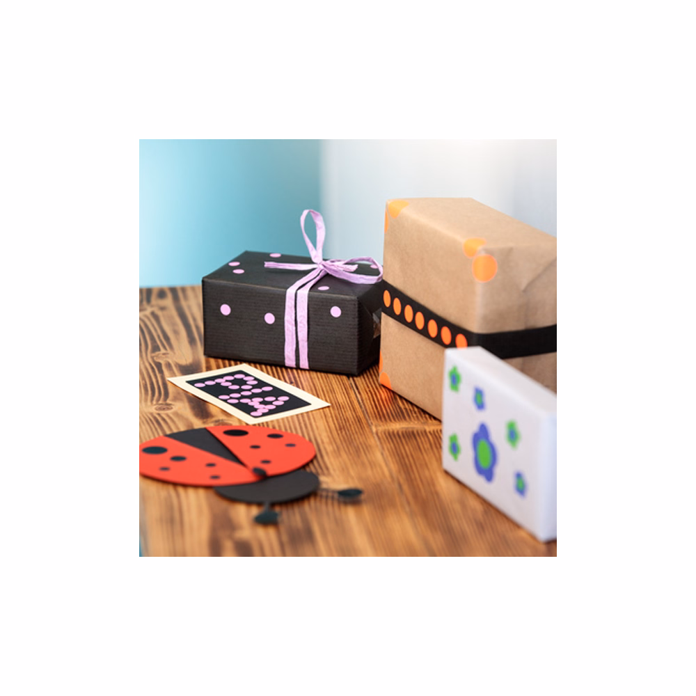 Etikett AVERY 3178 öntapadó jelölőpont neon sárga 8mm 416 jelölőpont/csomag