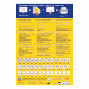 Etikett AVERY 3423 105x35mm univerzális 1600 címke/doboz 100 ív/doboz