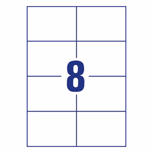 Etikett AVERY 3627-200 105x74 mm fehér univerzális 1760 címke/doboz 200+20 ív/doboz