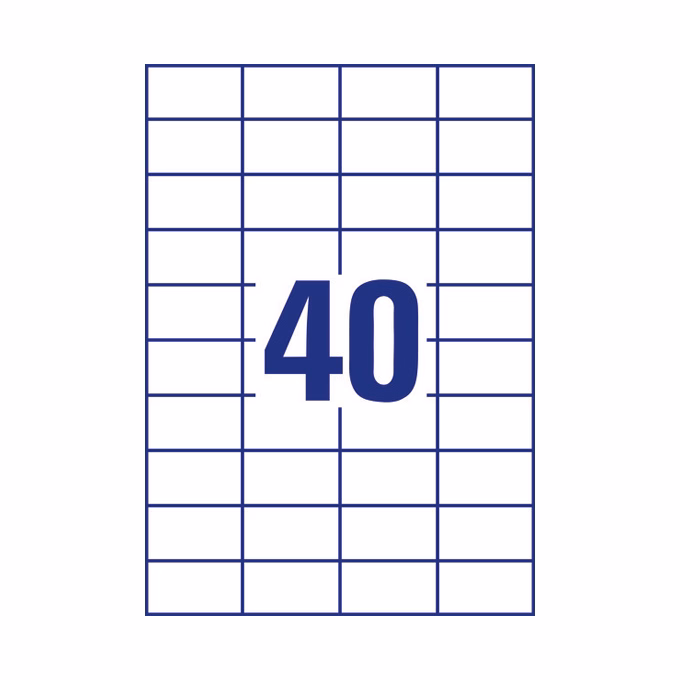 Etikett AVERY 3651 52,5x29,7mm univerzális fehér 4000 címke/doboz 100 ív/doboz