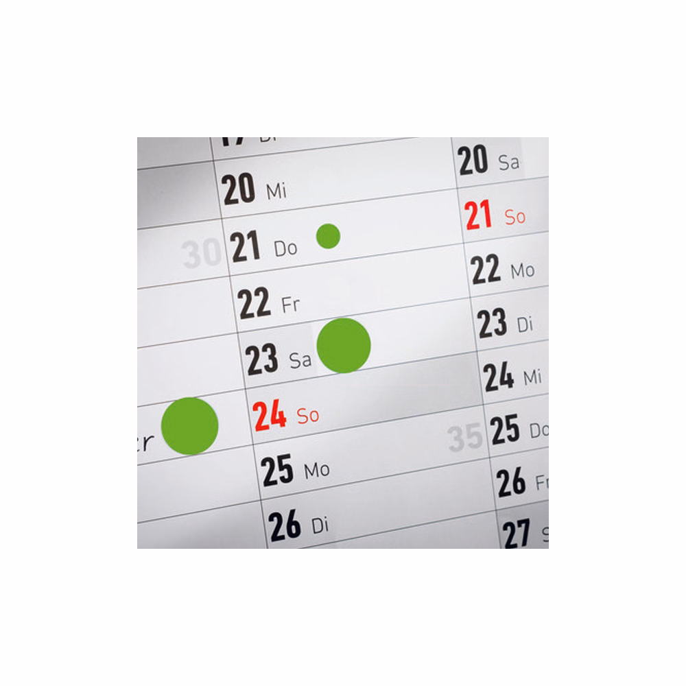 Etikett AVERY 3851 öntapadó jelölőpont adagoló dobozban zöld 10mm 800 jelölőpont/doboz