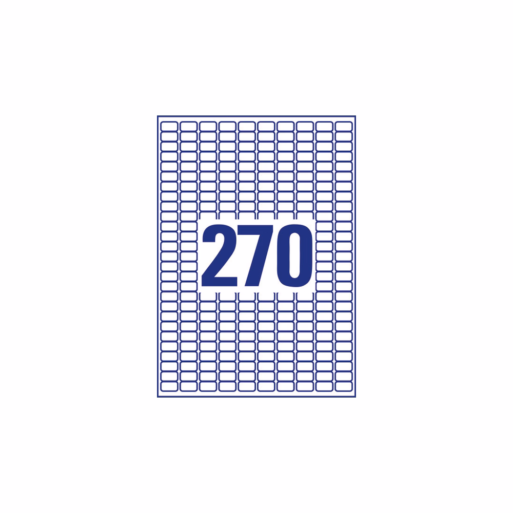 Etikett AVERY L4730REV-25 17,8x10mm visszaszedhető 6750 címke/doboz 25 ív/doboz