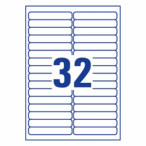 Etikett AVERY L6031REV-25 96x16,9 mm univerzális visszaszedhető fehér