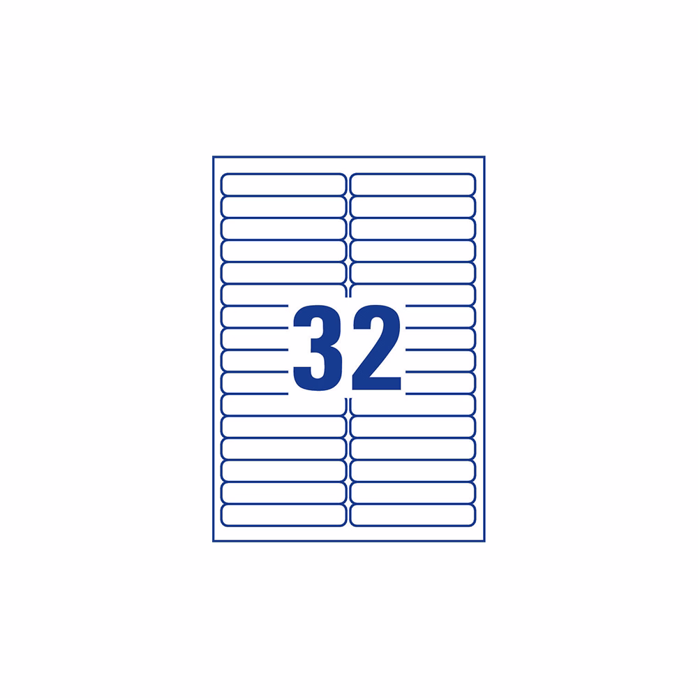 Etikett AVERY L6031REV-25 96x16,9 mm univerzális visszaszedhető fehér