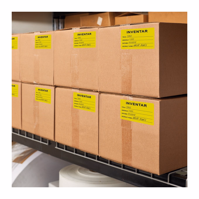 Etikett AVERY L6130-20 210x148mm sárga időjárásálló 40 címke/doboz 20 ív/doboz