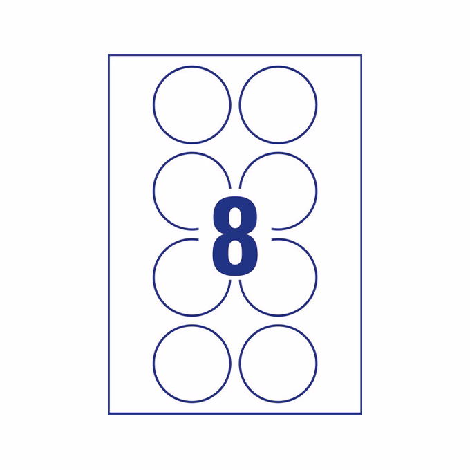 Etikett AVERY L6227-10  65 mm univerzális kör 10 íves Etikett AVERY L6227-10  65 mm univerzális kör 10 íves