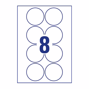 Etikett AVERY L6228-10  69 mm univerzális kör 10 lapos