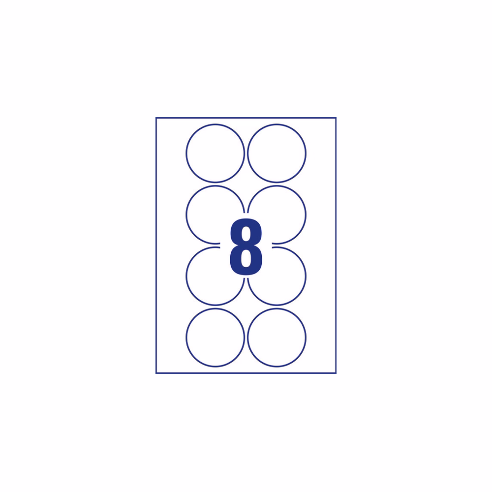 Etikett AVERY L6228-10  69 mm univerzális kör 10 lapos