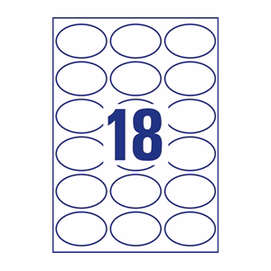 Etikett AVERY L6242-10  63,5x42,3 mm univerzális ovális 10 íves Etikett AVERY L6242-10  63,5x42,3 mm univerzális ovális 10 íves