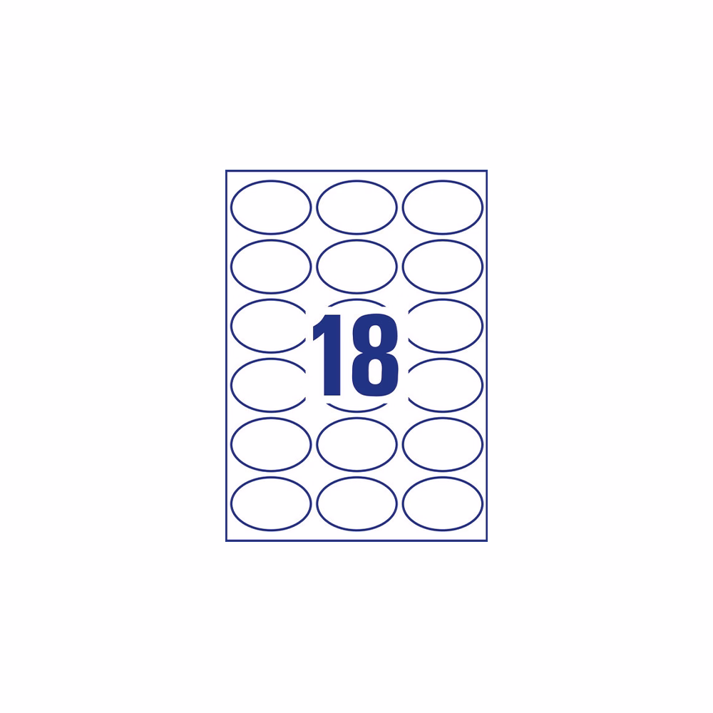 Etikett AVERY L6242-10  63,5x42,3 mm univerzális ovális 10 íves Etikett AVERY L6242-10  63,5x42,3 mm univerzális ovális 10 íves