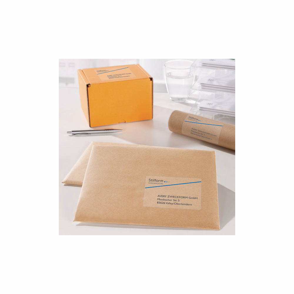Etikett AVERY L7567-25 210x297mm laser átlátszó 25 címke/doboz 25 ív/doboz