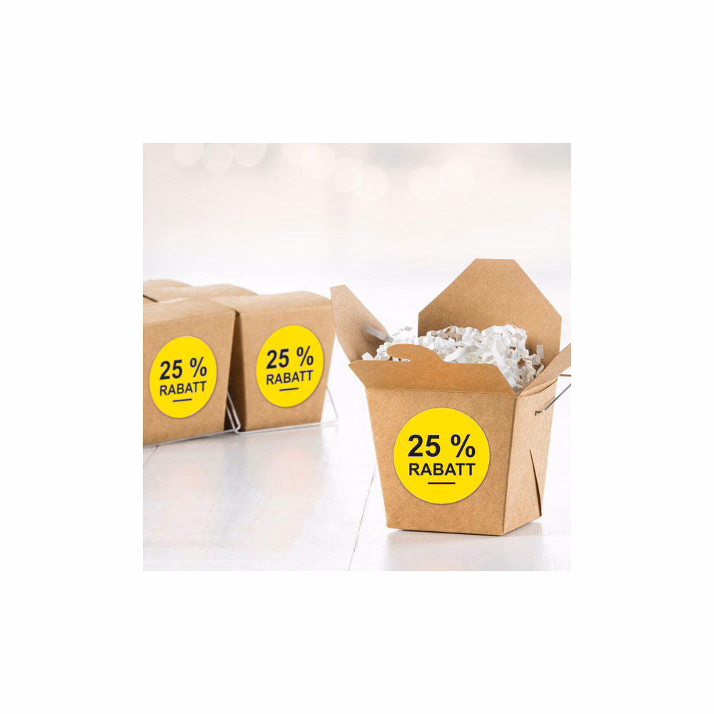 Etikett AVERY L7670Y-25 63,5mm laser kör visszaszedhető neonsárga 300 címke/doboz 25 ív/doboz