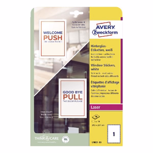 Etikett AVERY L9001-10 210x297 mm kirakat matricák 10 címke/csomag