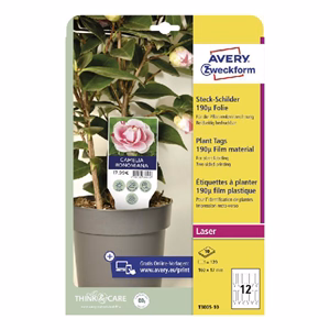 Etikett AVERY T3005-10 100x20 mm kertészeti faiskolai címke fólia 120 címke/csomag