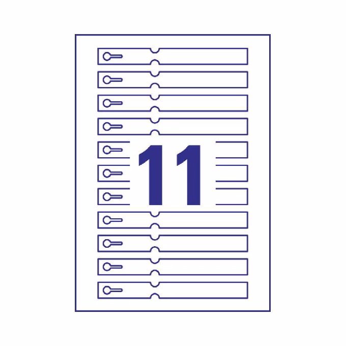 Etikett AVERY T3007-10 160x17 mm átfűzhető kertészeti címke fólia 120 címke/csomag