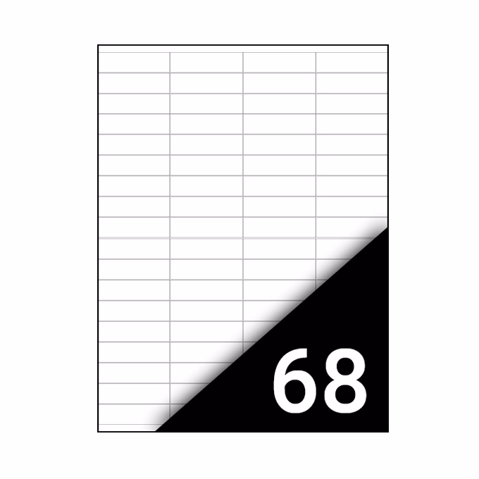 Etikett FORTUNA 48,5x16,9mm univerzális 6800 címke/doboz 100 ív/doboz