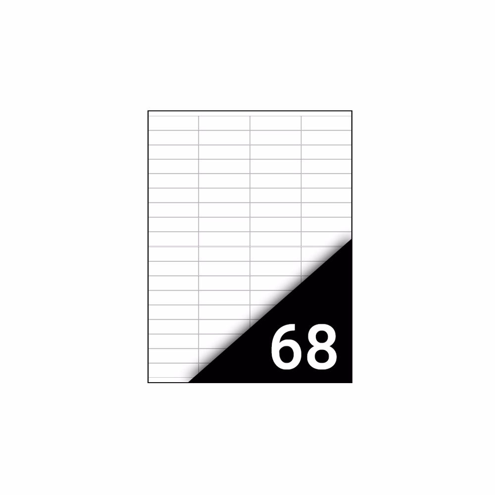 Etikett FORTUNA 48,5x16,9mm univerzális 6800 címke/doboz 100 ív/doboz