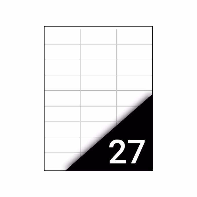Etikett FORTUNA 70x31mm univerzális 2700 címke/doboz 100 ív/doboz