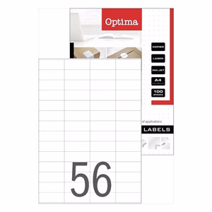 Etikett OPTIMA 32080 52,5x21,2mm 5600 címke/doboz 100 ív/doboz