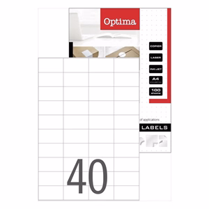 Etikett OPTIMA 32081 52,5x29,7mm 4000 címke/doboz 100 ív/doboz