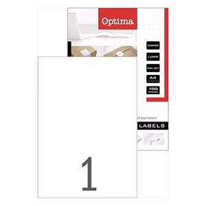 Etikett OPTIMA 32107 210x297mm 100 címke/doboz 100 ív/doboz