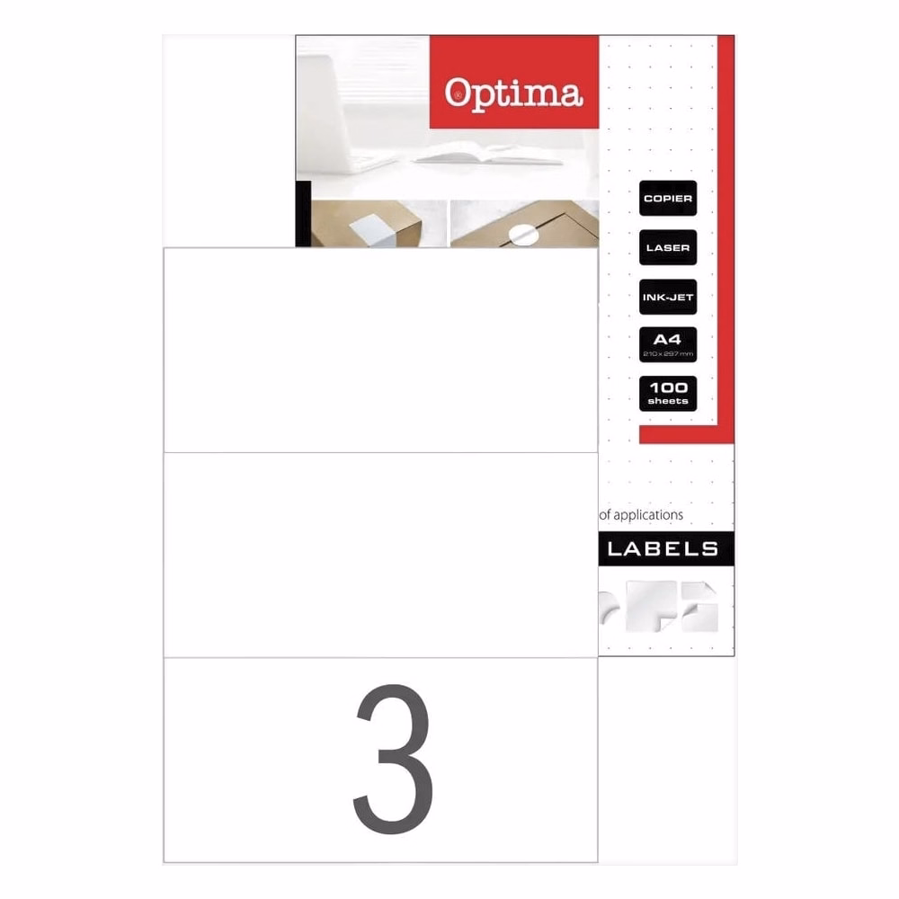 Etikett OPTIMA 32141 210x99mm 300 címke/doboz 100 ív/doboz