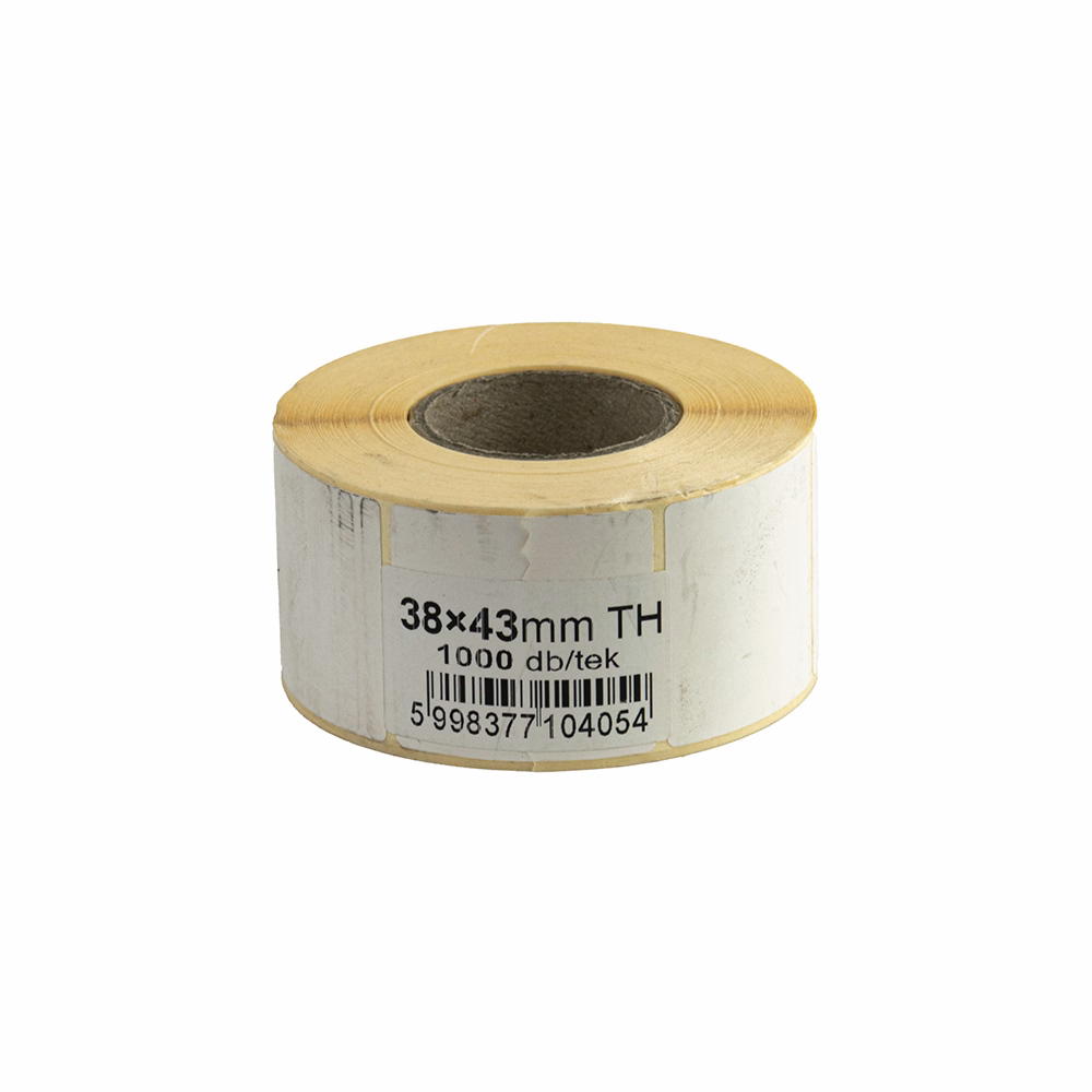 Etikett tekercses thermo 43X38mm
