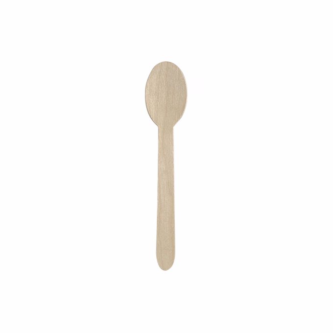 Evőkanál eldobható fa BIO 16cm 100 darabos