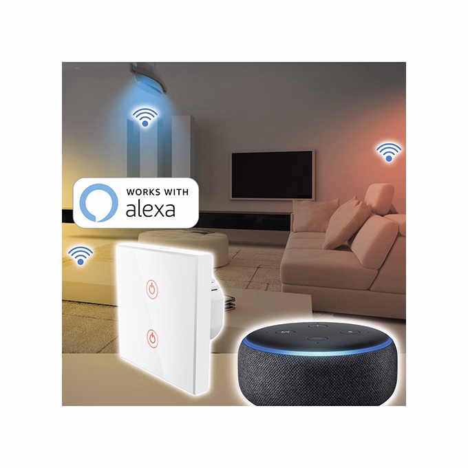 Fali kapcsoló HAMA beépíthető okos WIFI