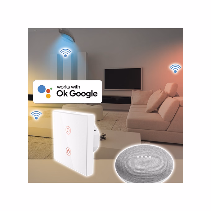 Fali kapcsoló HAMA beépíthető okos WIFI