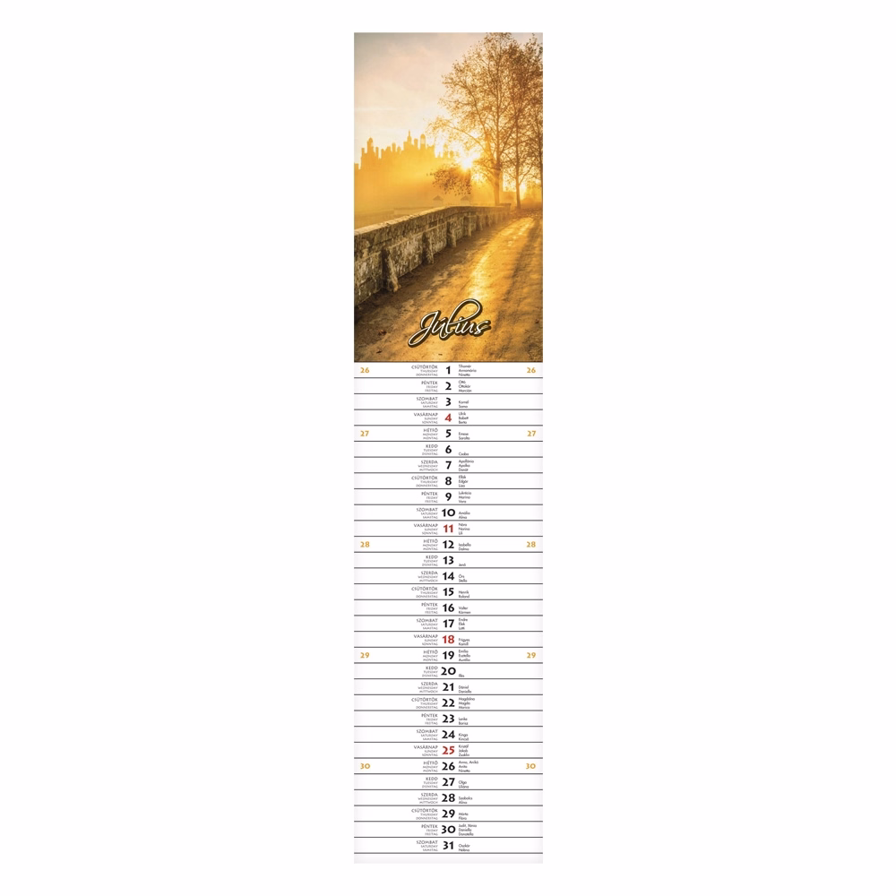 Falinaptár CSG 110x480mm álló Szép napot! jegyzetnaptár 2027