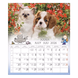 Falinaptár CSG 190x220mm álló Én és a barátaim 2026.