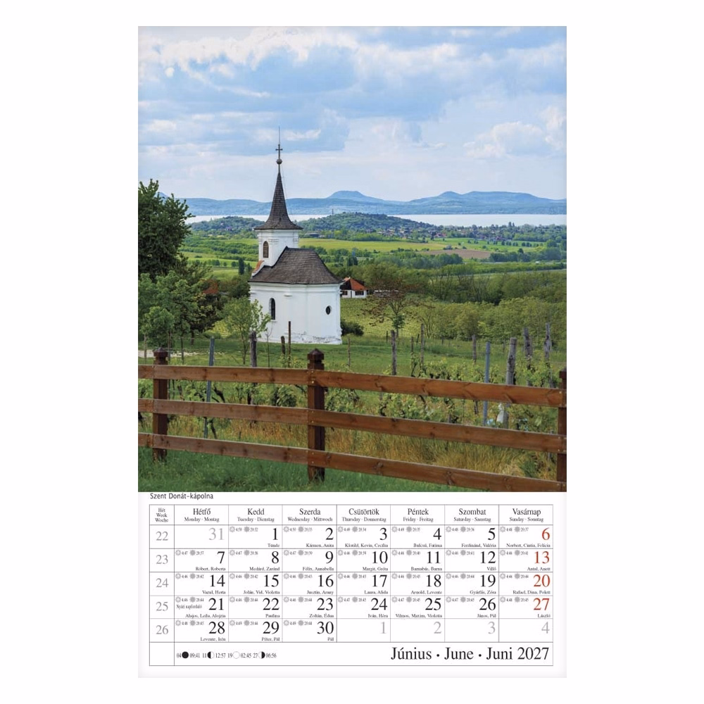 Falinaptár CSG 210x320mm álló Borvidék 2027